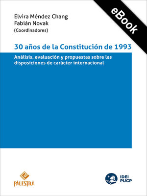 cover image of 30 años de la Constitución de 1993
